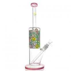WEGE Candy Ring Full Glass Bong 33cm Pink