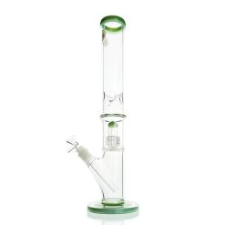 WEGE Percolator Ice Catcher Tall Straight Glass Bong 41cm Jade