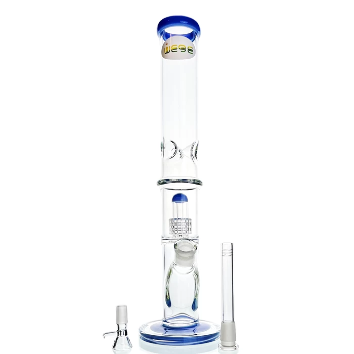 WEGE Percolator Ice Catcher Tall Straight Glass Bong 41cm Lavender 2 WEGE Percolator Ice Catcher Tall Straight Glass Bong 41cm Lavender - Image 2